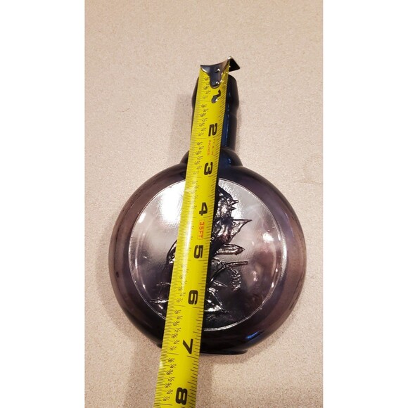 Vintage CLEVENGER BROTHERS purple Glass FLASK bottle Arthur Singer Cardinal - Picture 7 of 7